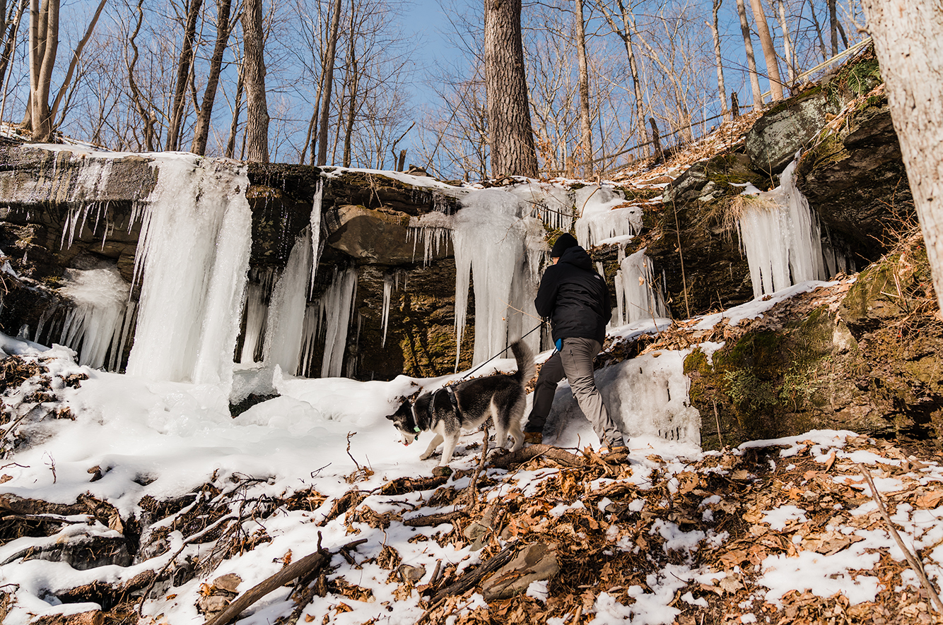 Waterfalls at the Tiny House Resort in Catskills, NY