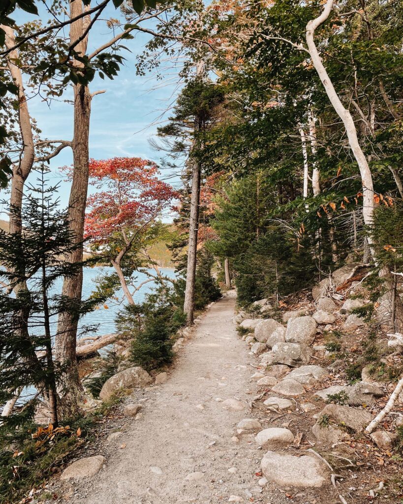 Jordon Pond Trail at Acadia National Park