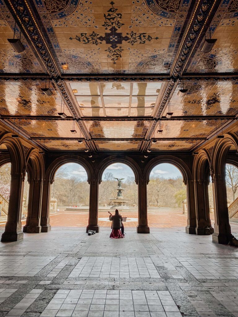 Inside Bethesda Terrace in Dog-Friendly Central Park