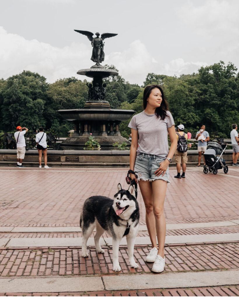SIBE Life | Elaine and Gatsby at the Bethesda Fountain in Central Park