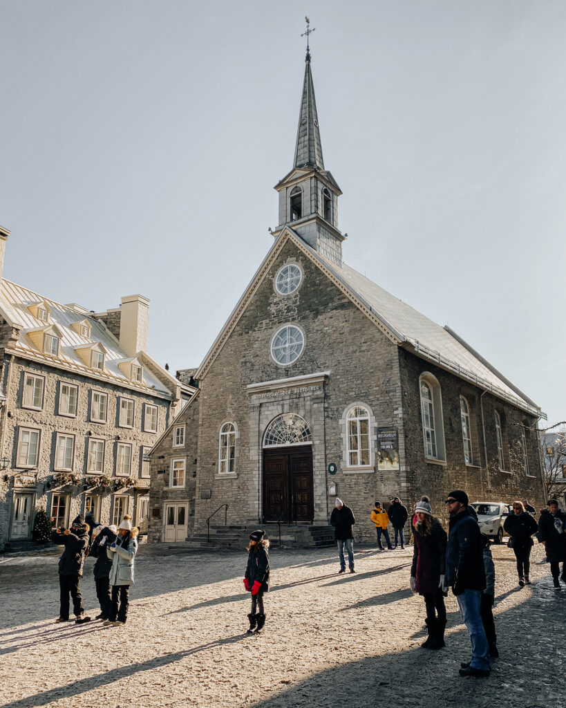 Christmas in Quebec | Place Royale | Notre-Dame-des-Victoires