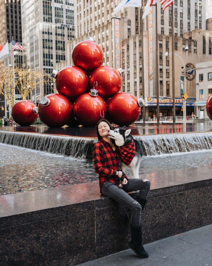 The Giant Red Balls Radio City | Things to do in NYC in December