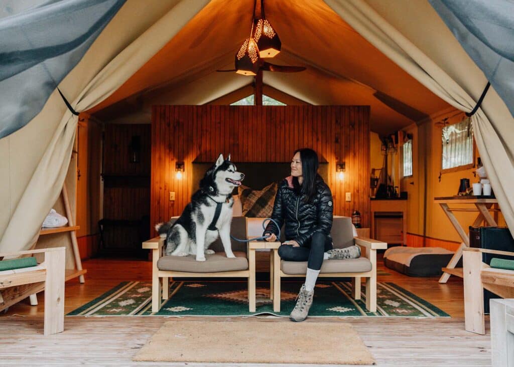 SIBE LIFE | Dog-Friendly Glamping | Terramor Outdoor Resort Bayberry Tent 