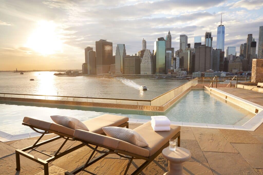 Staycation in NYC: 1 Hotel Brooklyn Pool and City Views