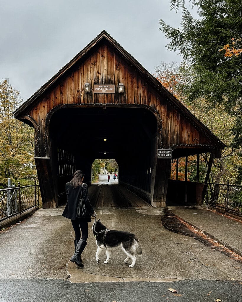 Dog Friendly Vermont Middle Covered Bridge